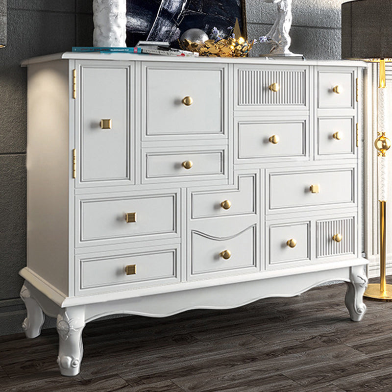 Classic Glam Storage Chest Dresser Horizontal Chest with Drawers