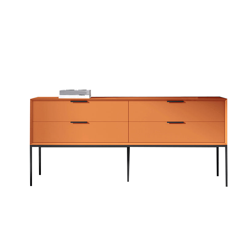 Modern Horizontal Storage Chest with 4 Soft-Close Drawers for Home