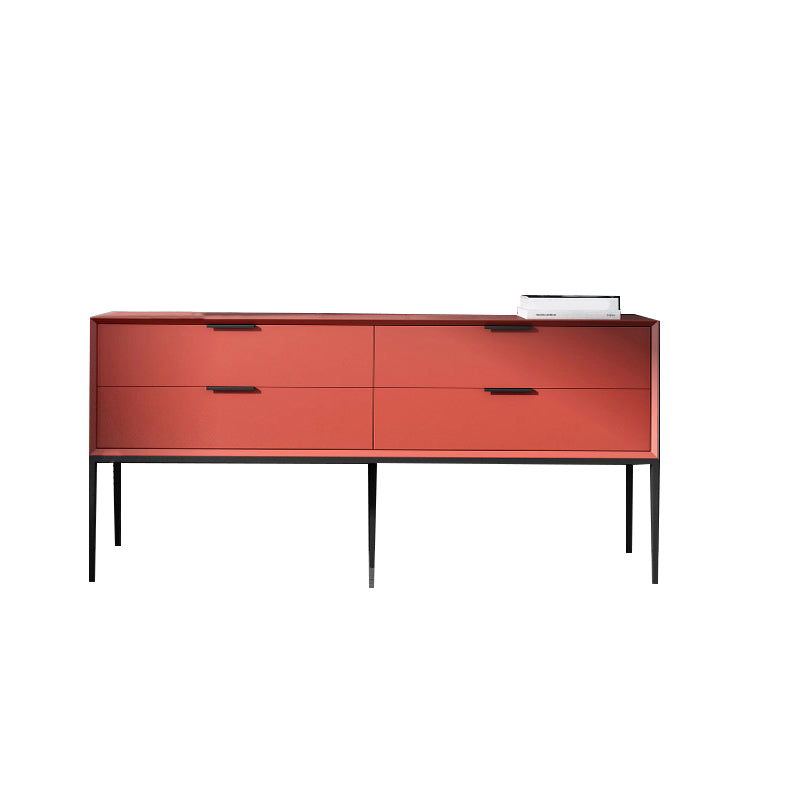 Modern Horizontal Storage Chest with 4 Soft-Close Drawers for Home