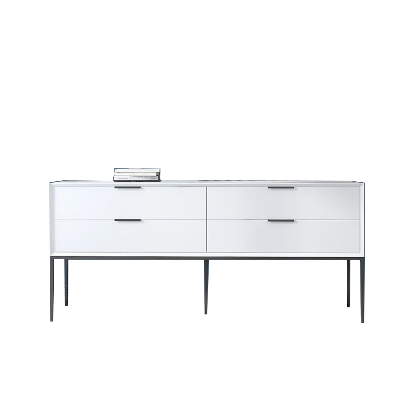 Modern Horizontal Storage Chest with 4 Soft-Close Drawers for Home