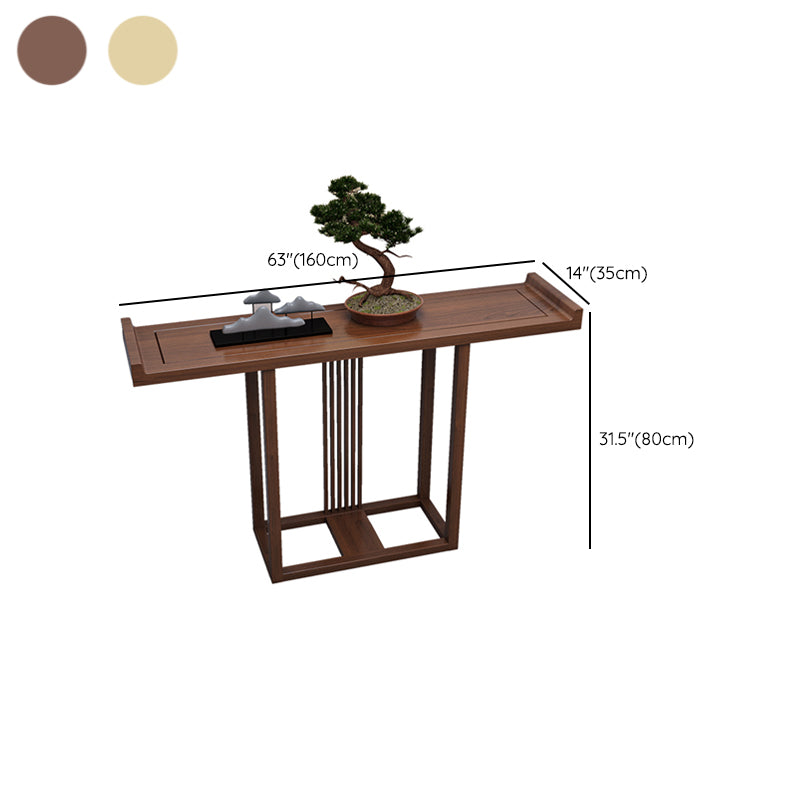 Rectangle Shape Contemporary Console Table Brown/Natural Console Sofa Table