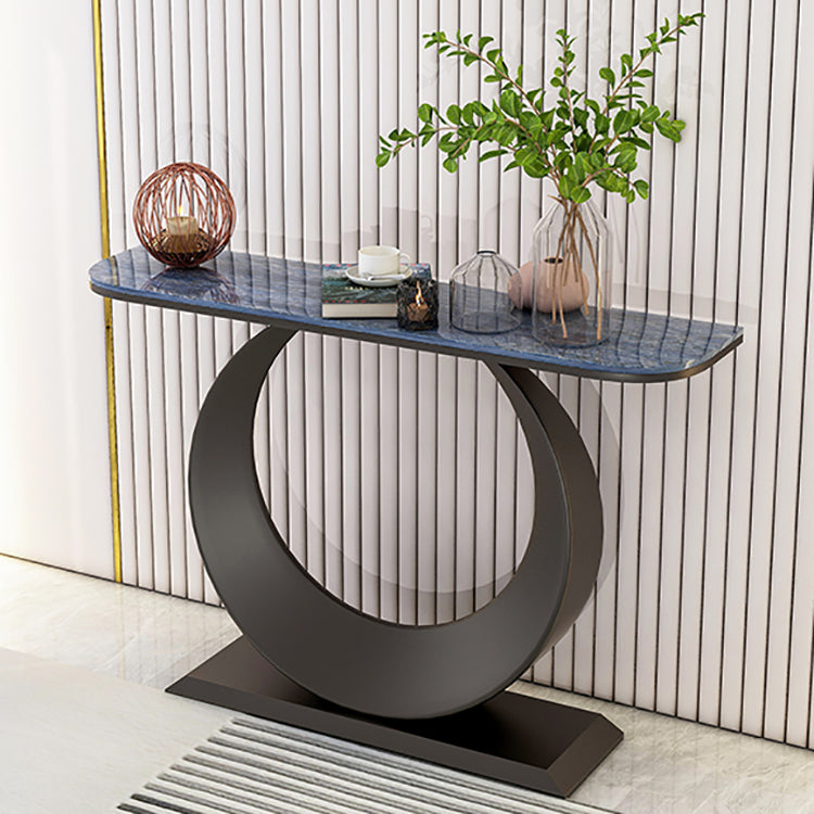 Rectangle Shape Contemporary Console Table Stone Accent Table