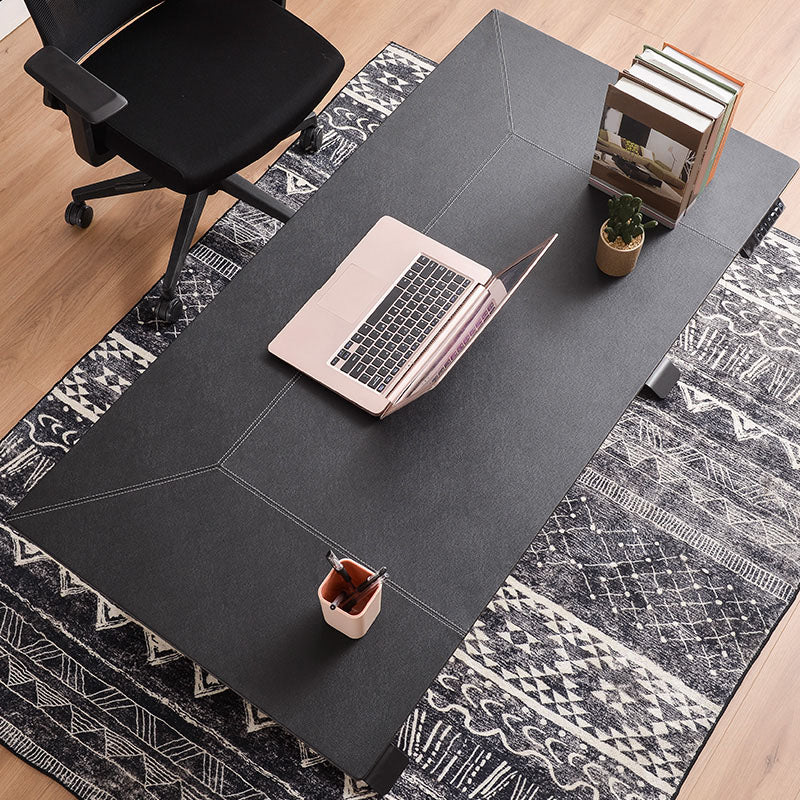 Rectangular Shaped Folding Writing Desk with Metal Legs in White/Black