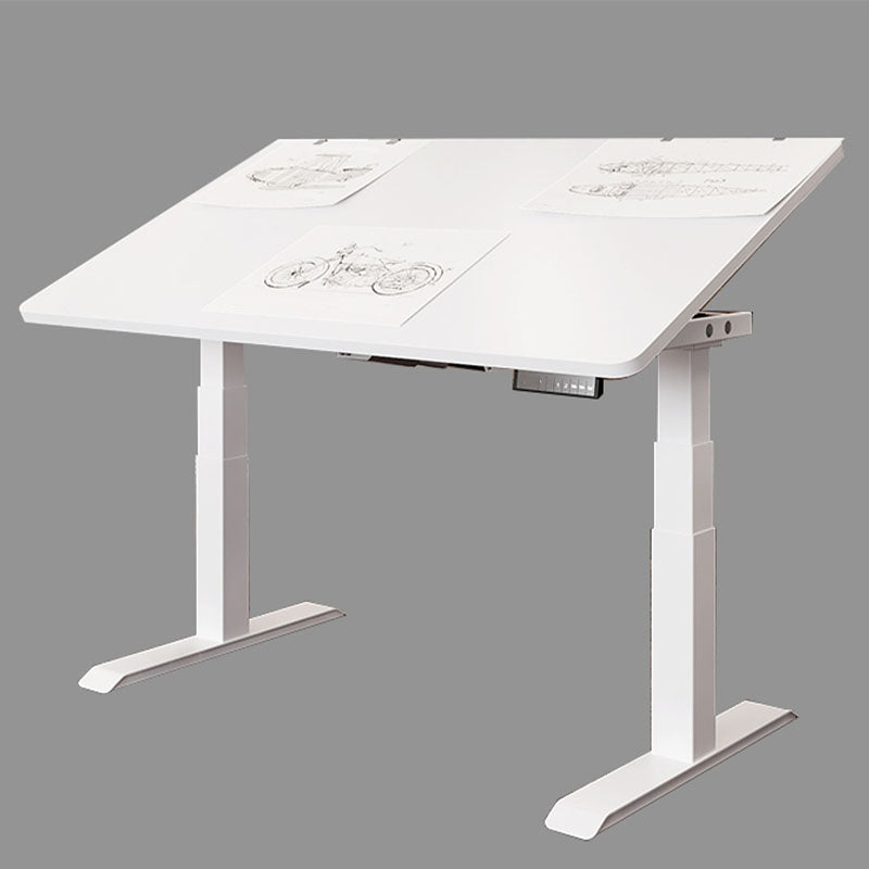 Rectangular Shaped Folding Writing Desk with Metal Legs in White/Black