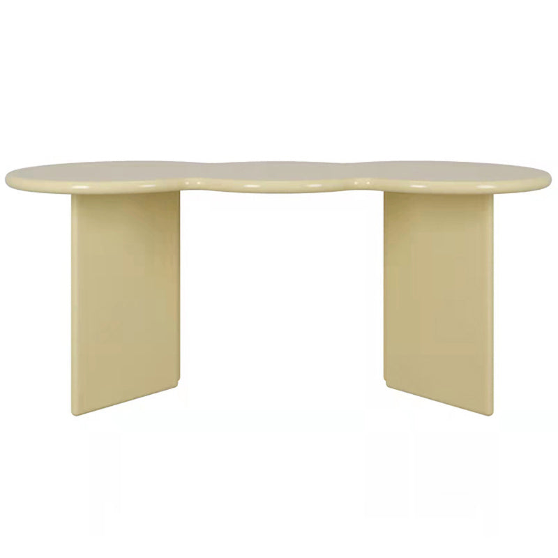 Irregular Shaped Office Laptop Table Wood Writing Desk with 4 Legs