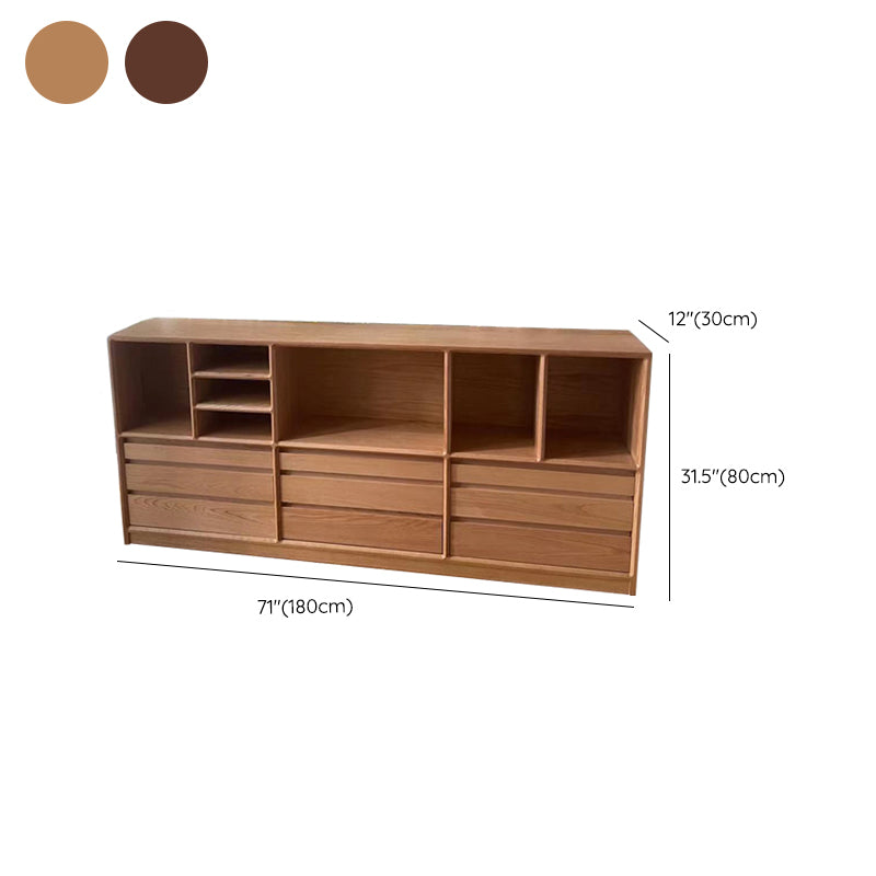 Wooden Standard Bookcase Modern Closed Back Bookshelf with Shelves