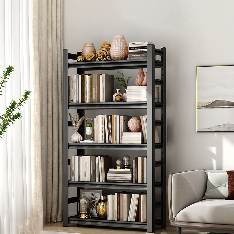 Modern Style Open Back Standard Bookshelf Metal Bookcase for Study Room