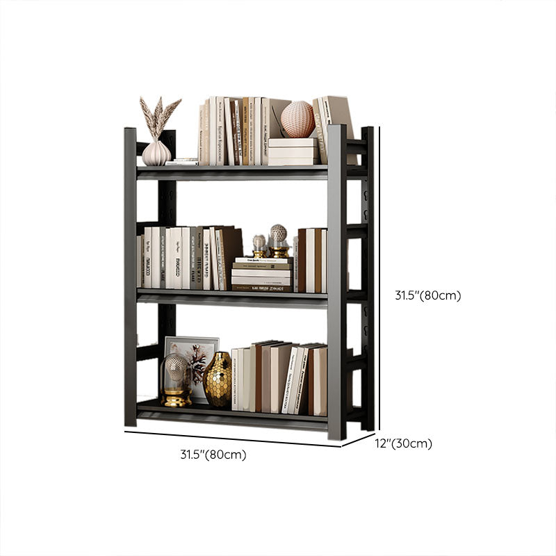 Modern Style Open Back Standard Bookshelf Metal Bookcase for Study Room