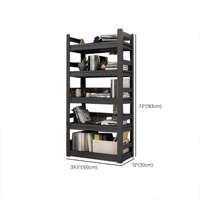 Modern Style Open Back Standard Bookshelf Metal Bookcase for Study Room