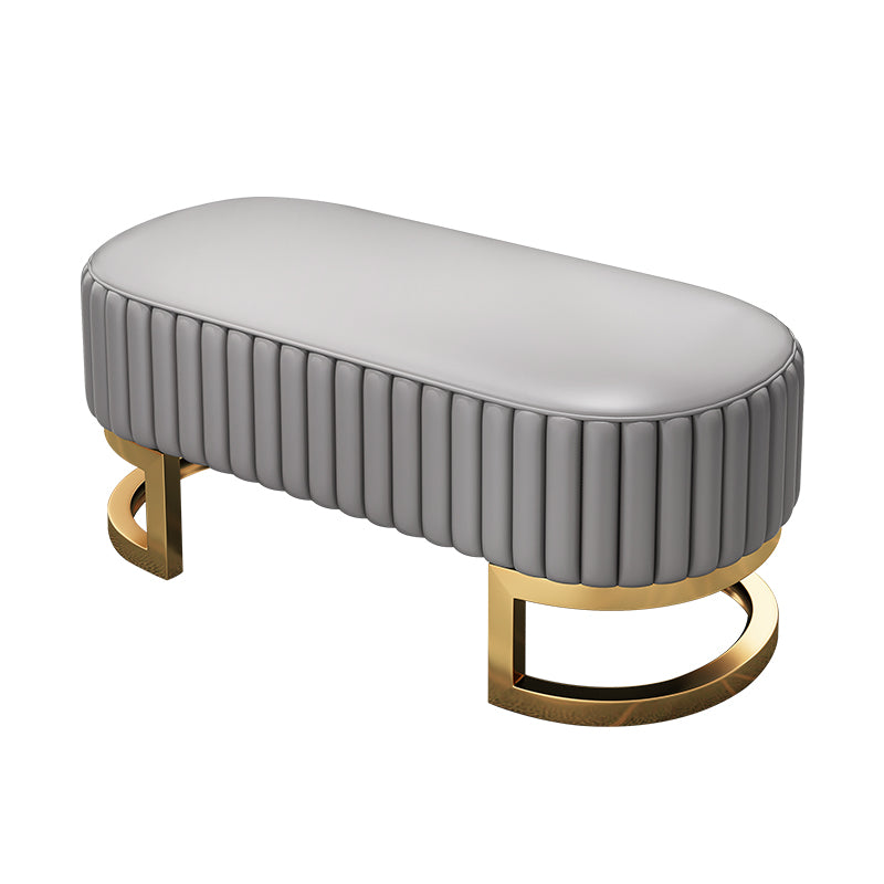 Glam Rectangle Bedroom Bench Modern Seating Bench with Upholstered