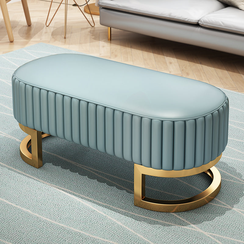 Glam Rectangle Bedroom Bench Modern Seating Bench with Upholstered