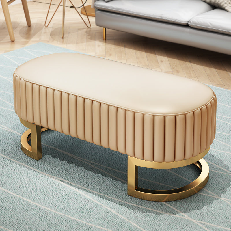 Glam Rectangle Bedroom Bench Modern Seating Bench with Upholstered