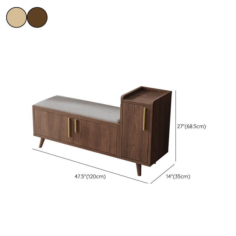 Rectangle Storage Entryway Bench Modern Seating Bench with Upholstered