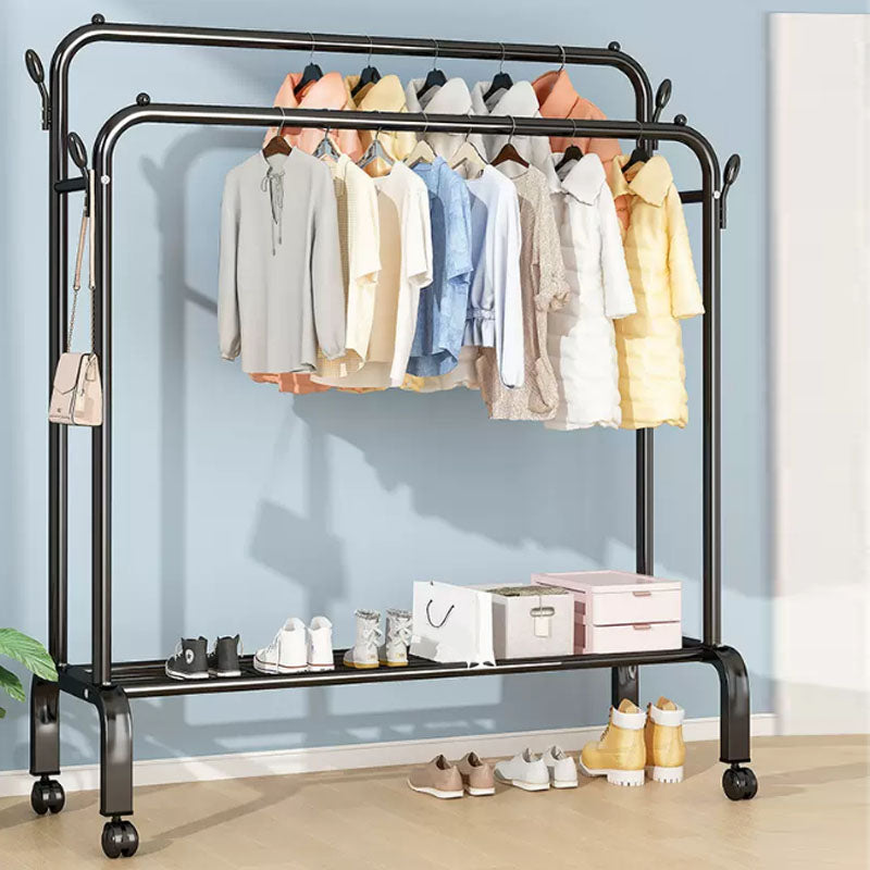 Modern Style Metallic Coat Rack Free Standing Hooks Design Coat Rack with Shelf