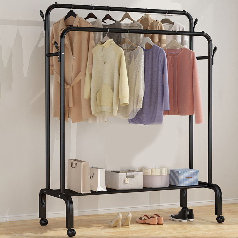 Modern Style Metallic Coat Rack Free Standing Hooks Design Coat Rack with Shelf