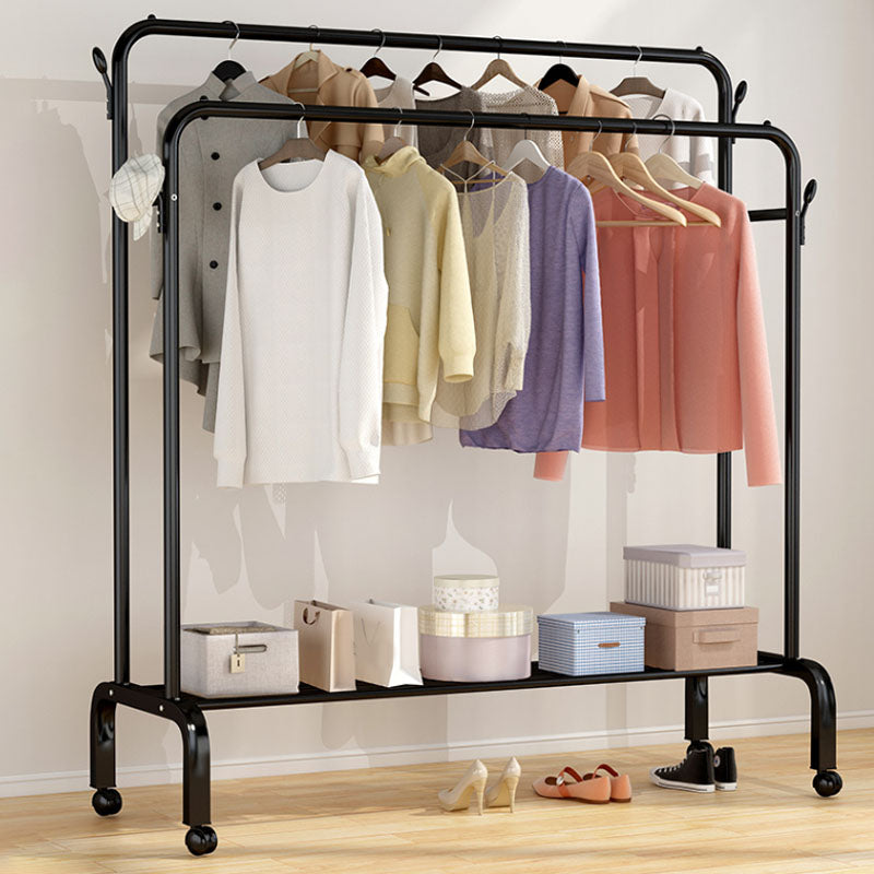 Modern Style Metallic Coat Rack Free Standing Hooks Design Coat Rack with Shelf