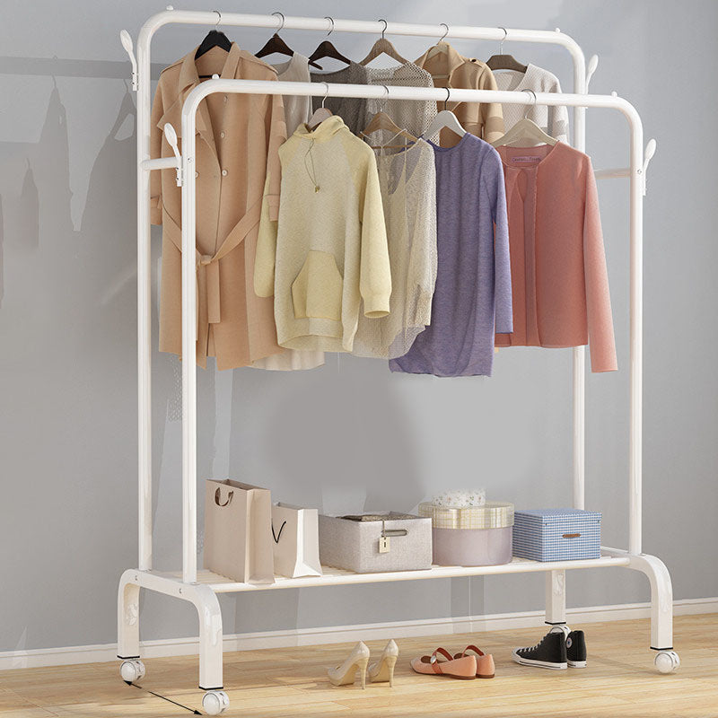 Modern Style Metallic Coat Rack Free Standing Hooks Design Coat Rack with Shelf