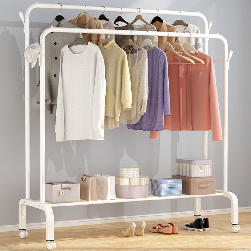 Modern Style Metallic Coat Rack Free Standing Hooks Design Coat Rack with Shelf