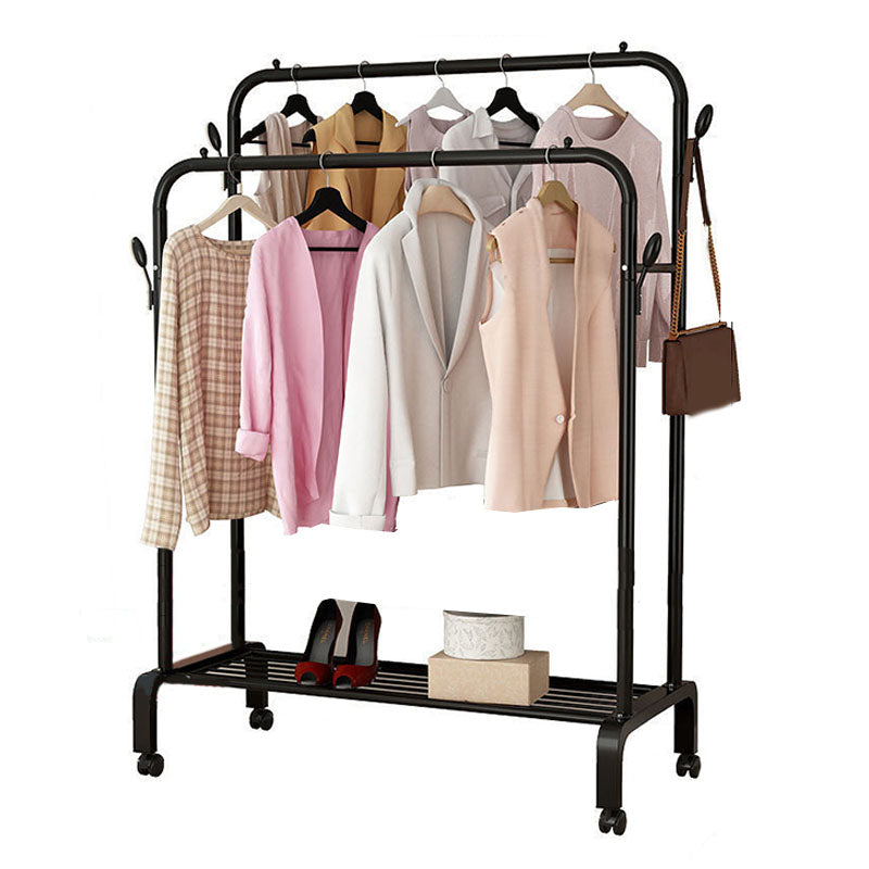 Modern Style Metallic Coat Rack Free Standing Hooks Design Coat Rack with Shelf