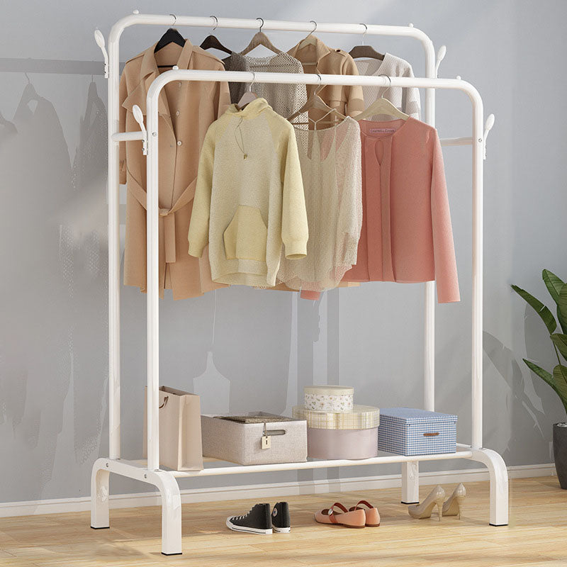 Modern Style Metallic Coat Rack Free Standing Hooks Design Coat Rack with Shelf