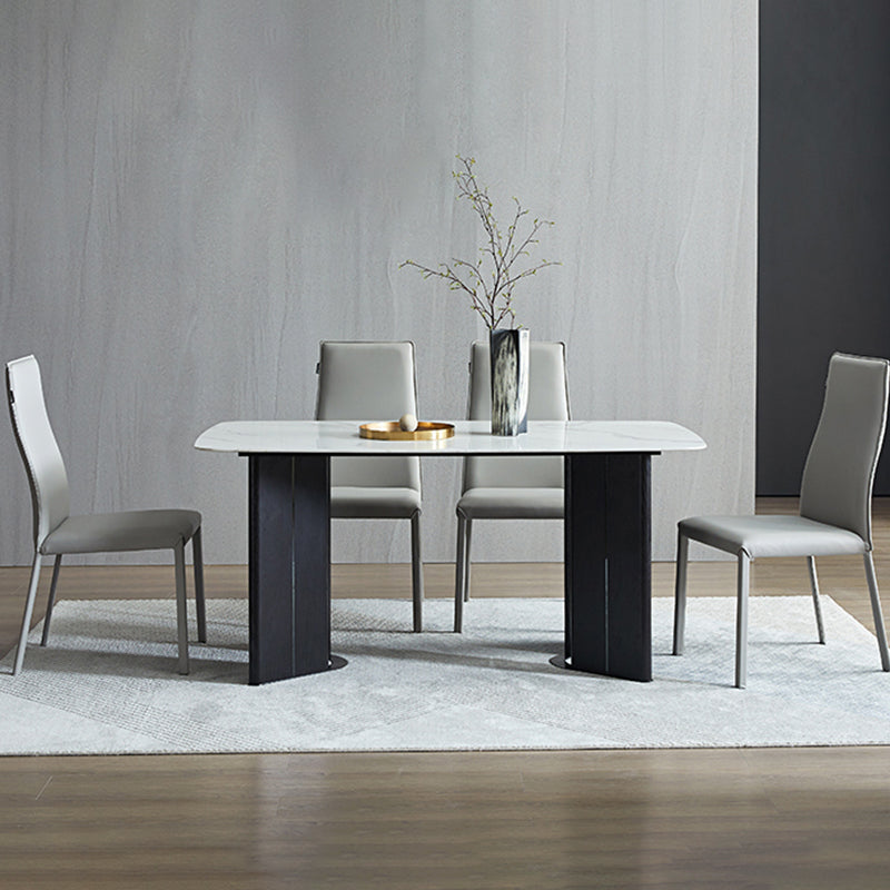 Contemporary 1/5/7 Piece Stone Rectangle Dining Set for Home