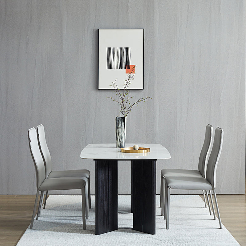 Contemporary 1/5/7 Piece Stone Rectangle Dining Set for Home