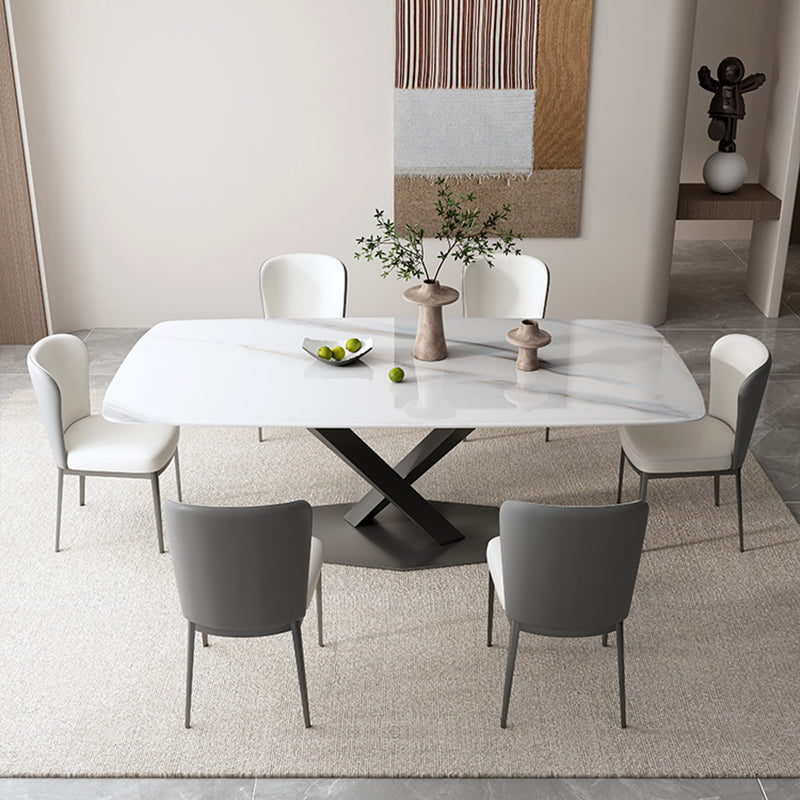 Modern Indoor 1/5/7 Pcs Dinette Set with White Dining Table and Chairs