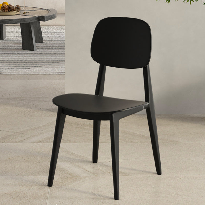 Dining Room Contemporary Plastic Open Back Dining Side Chair