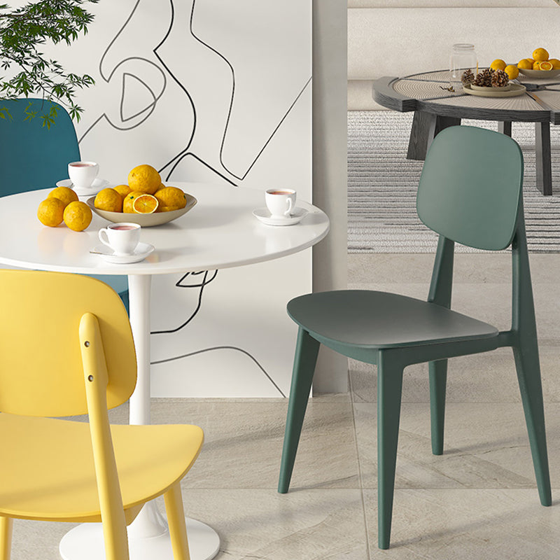 Dining Room Contemporary Plastic Open Back Dining Side Chair