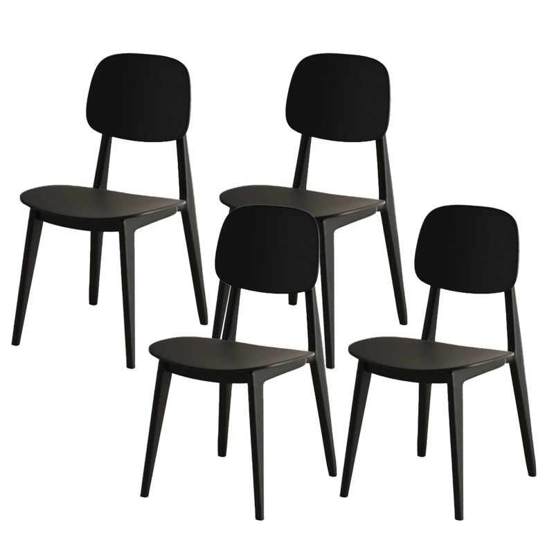 Dining Room Contemporary Plastic Open Back Dining Side Chair