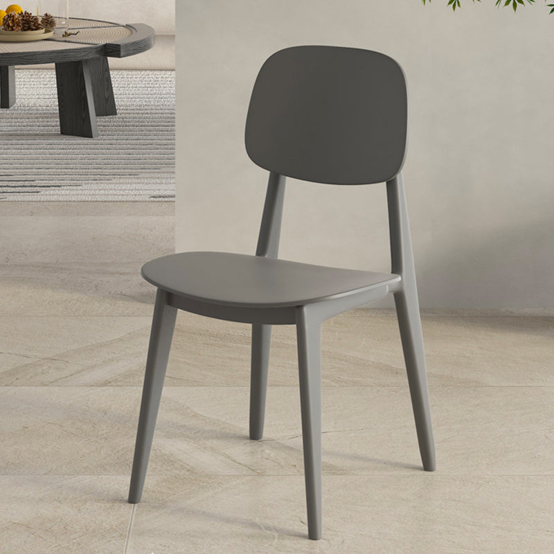 Dining Room Contemporary Plastic Open Back Dining Side Chair