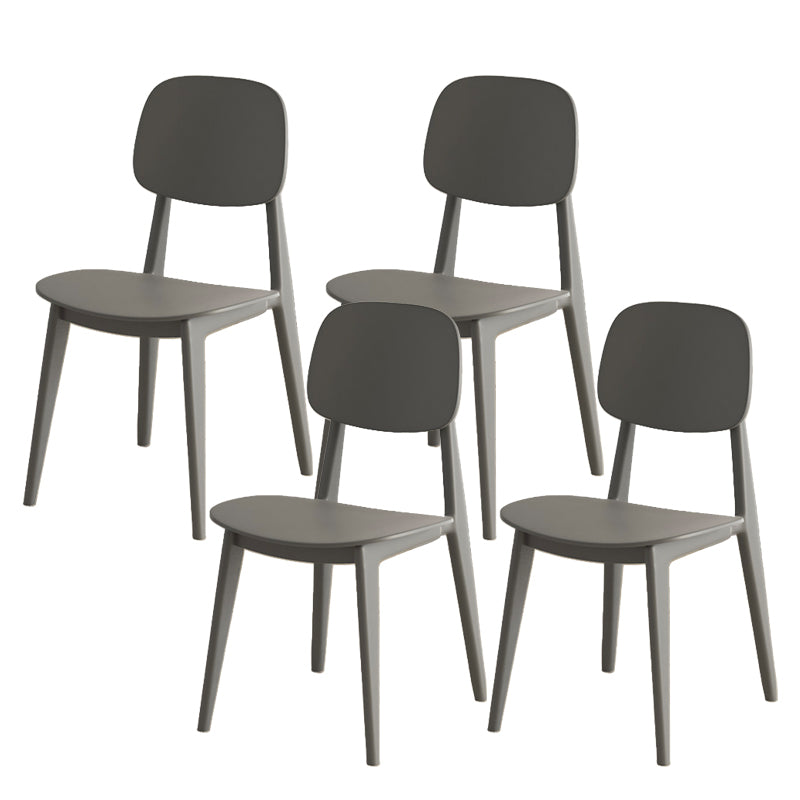 Dining Room Contemporary Plastic Open Back Dining Side Chair