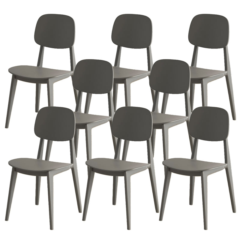 Dining Room Contemporary Plastic Open Back Dining Side Chair