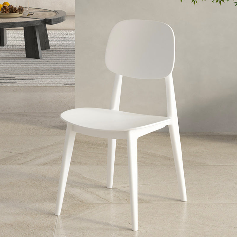 Dining Room Contemporary Plastic Open Back Dining Side Chair