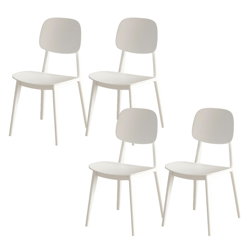 Dining Room Contemporary Plastic Open Back Dining Side Chair