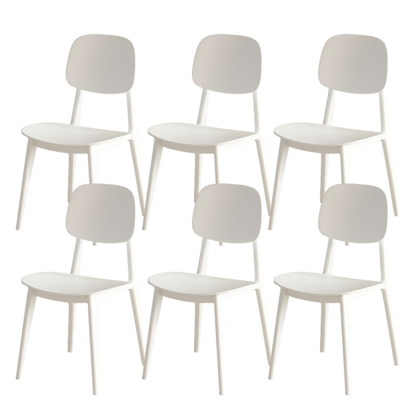 Dining Room Contemporary Plastic Open Back Dining Side Chair