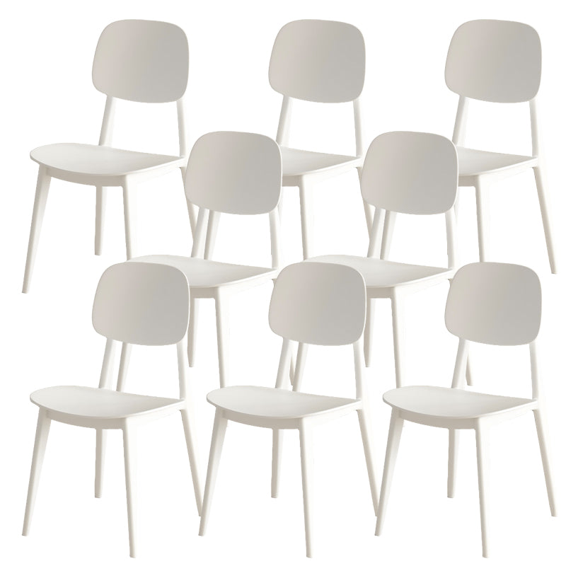 Dining Room Contemporary Plastic Open Back Dining Side Chair