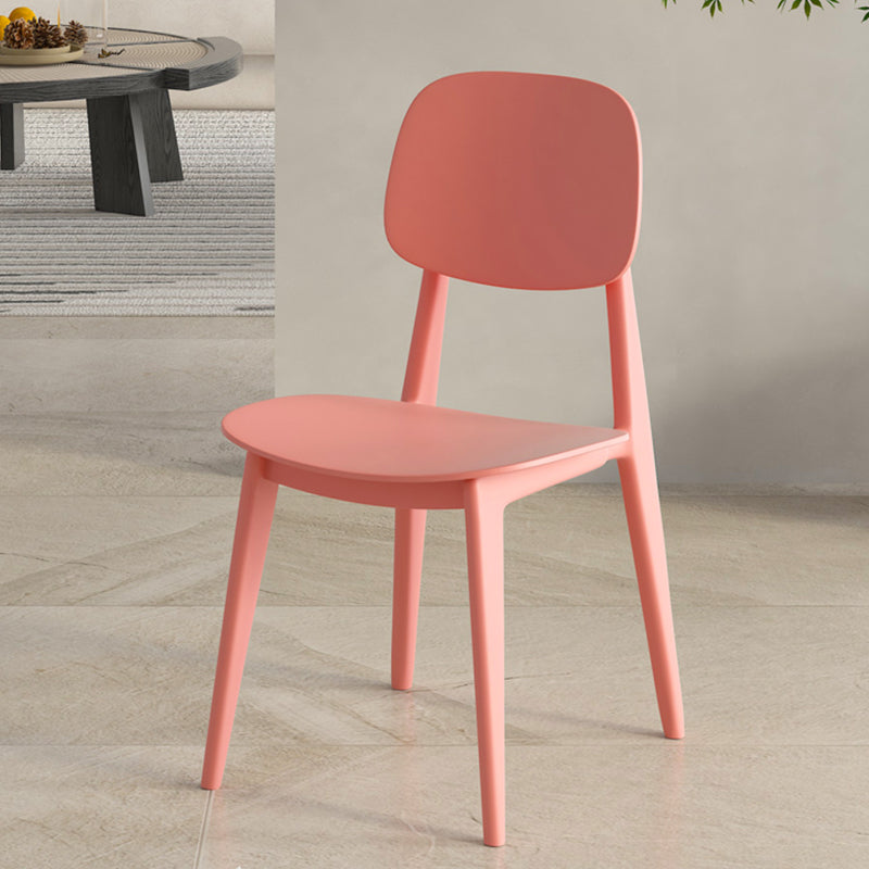 Dining Room Contemporary Plastic Open Back Dining Side Chair