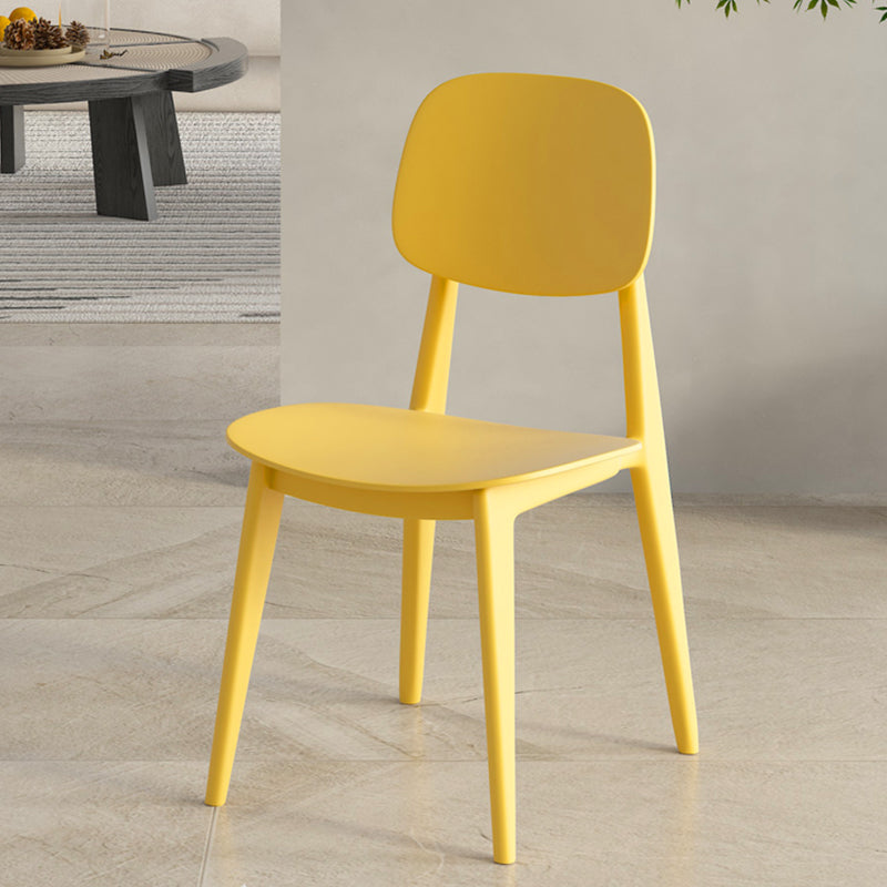 Dining Room Contemporary Plastic Open Back Dining Side Chair