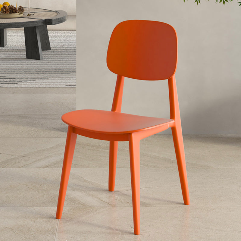 Dining Room Contemporary Plastic Open Back Dining Side Chair