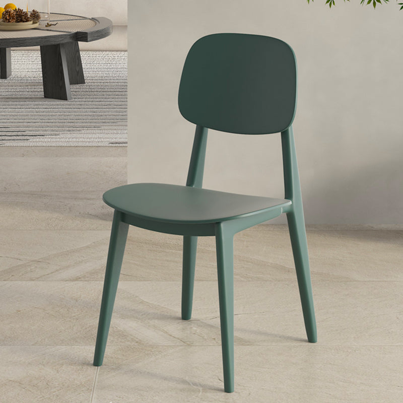 Dining Room Contemporary Plastic Open Back Dining Side Chair