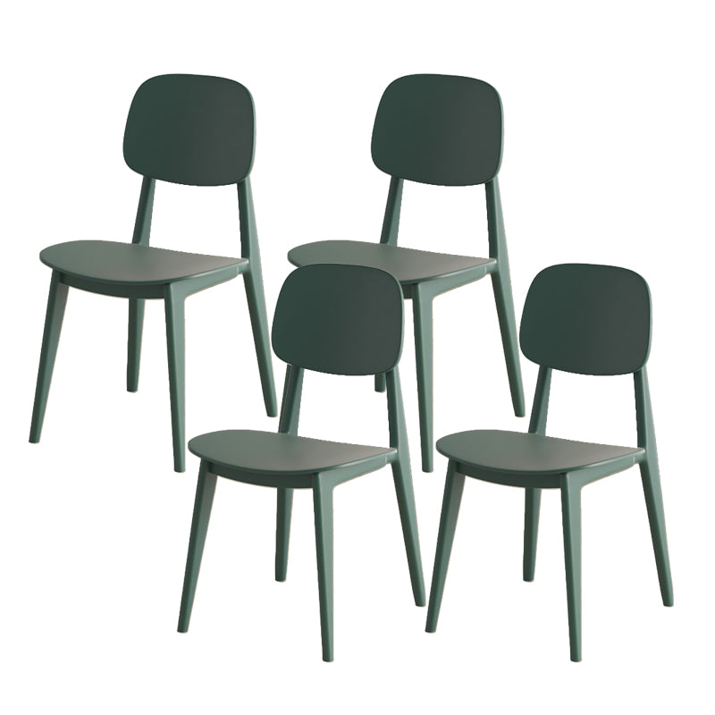 Dining Room Contemporary Plastic Open Back Dining Side Chair