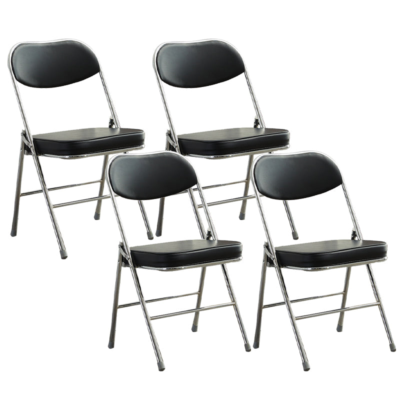 Contemporary Style Folding Open Back Metal Armless Dining Chairs(Set of 4/8)