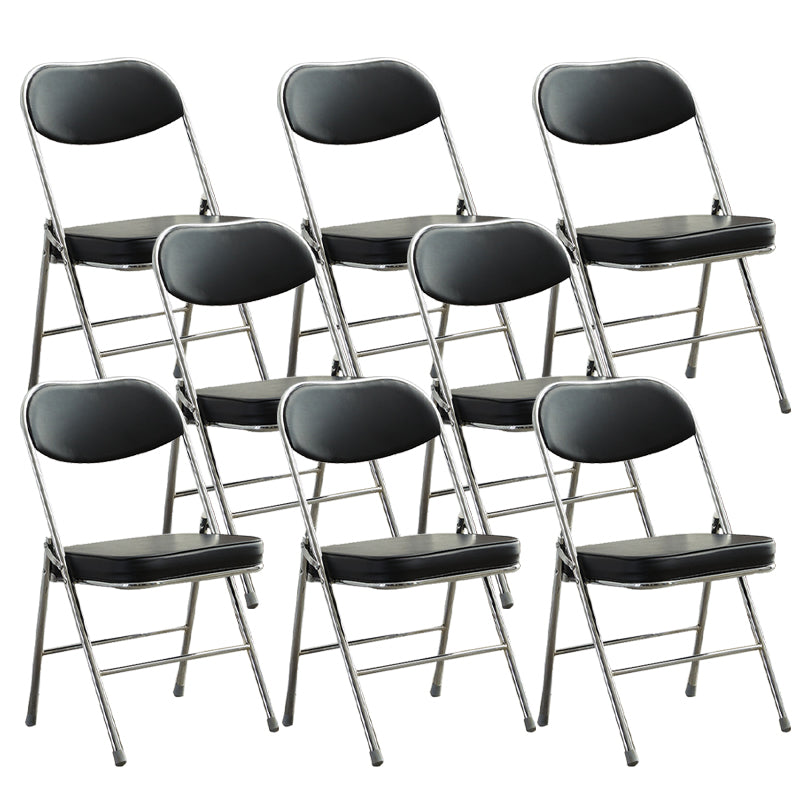 Contemporary Style Folding Open Back Metal Armless Dining Chairs(Set of 4/8)