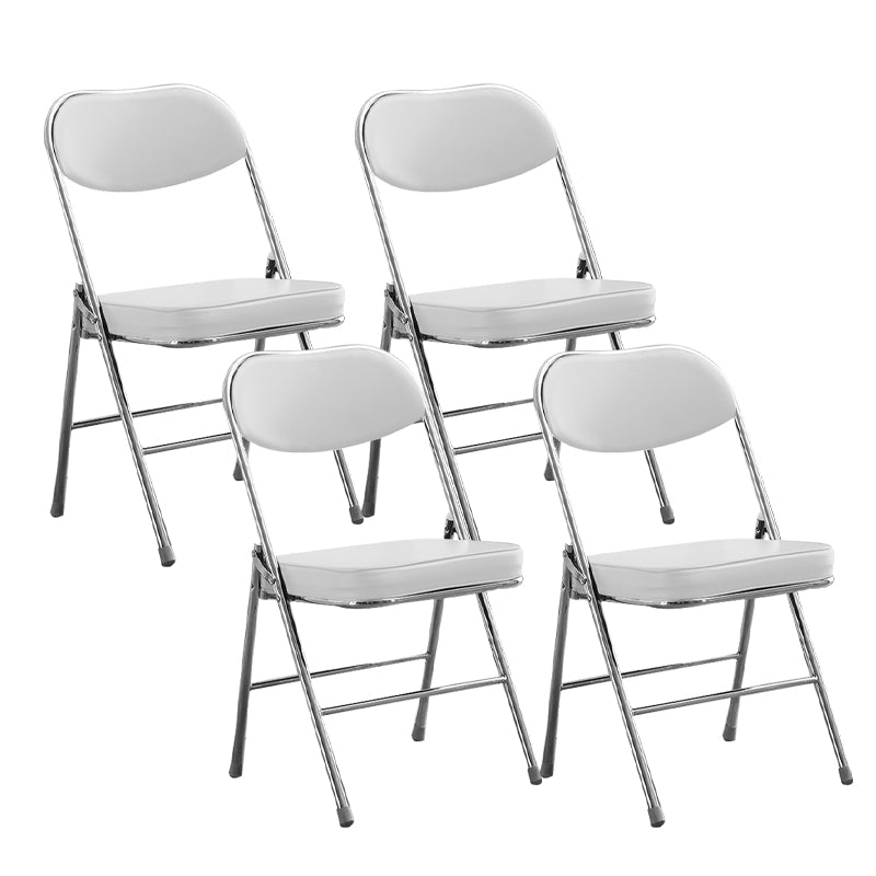 Contemporary Style Folding Open Back Metal Armless Dining Chairs(Set of 4/8)