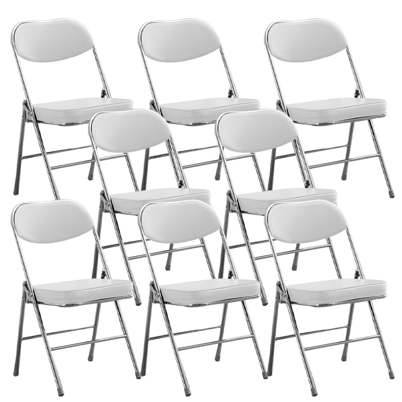 Contemporary Style Folding Open Back Metal Armless Dining Chairs(Set of 4/8)