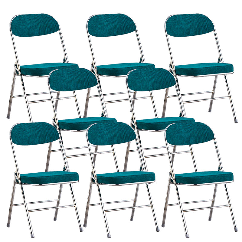 Contemporary Style Folding Open Back Metal Armless Dining Chairs(Set of 4/8)