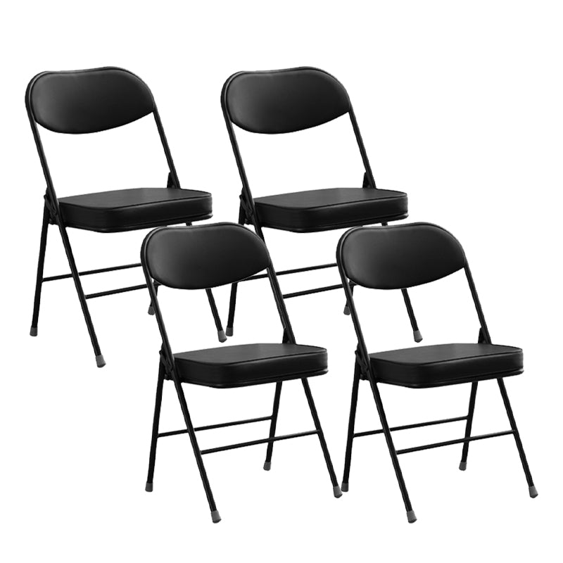 Contemporary Style Folding Open Back Metal Armless Dining Chairs(Set of 4/8)