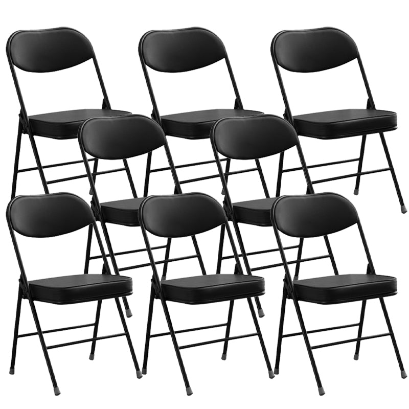 Contemporary Style Folding Open Back Metal Armless Dining Chairs(Set of 4/8)