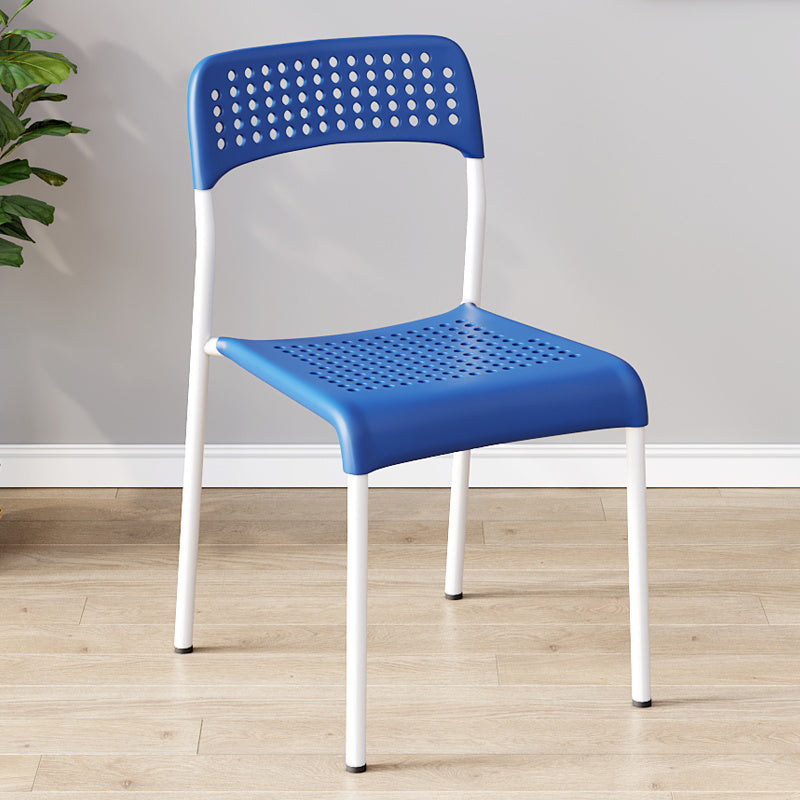 Contemporary Kitchen Stackable Open Back Plastic Dining Side Chair